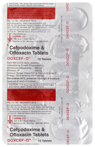 Doxcef O Tablet 10
