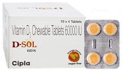 Dsol 60k Orange Flavour Sugar Free  Chewable Tablet 4