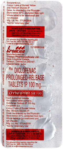 Dynapar Sr 100 Tablet 10 Dynapar Sr 100 Tablet 10