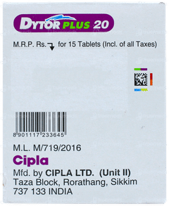 Dytor Plus 20 Tablet 15