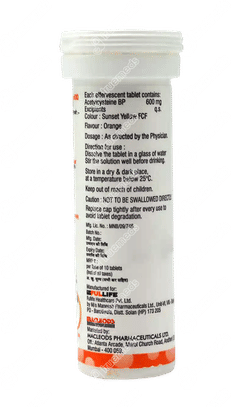 Effenac 600 Orange Flavour Effervescent Tablet 10