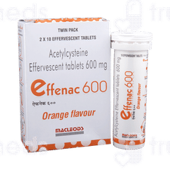 Effenac 600 Orange Flavour Effervescent Tablet 10 Effenac 600 Orange Flavour Effervescent Tablet 10