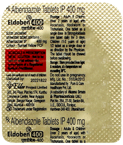 Eldoben 400 Chewable Tablet 1