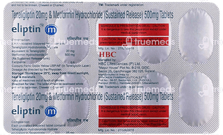 Eliptin M 20/500 MG Tablet Sr 10