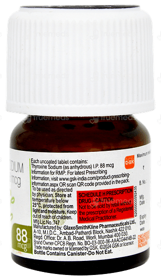 Eltroxin 88mcg Tablet 60