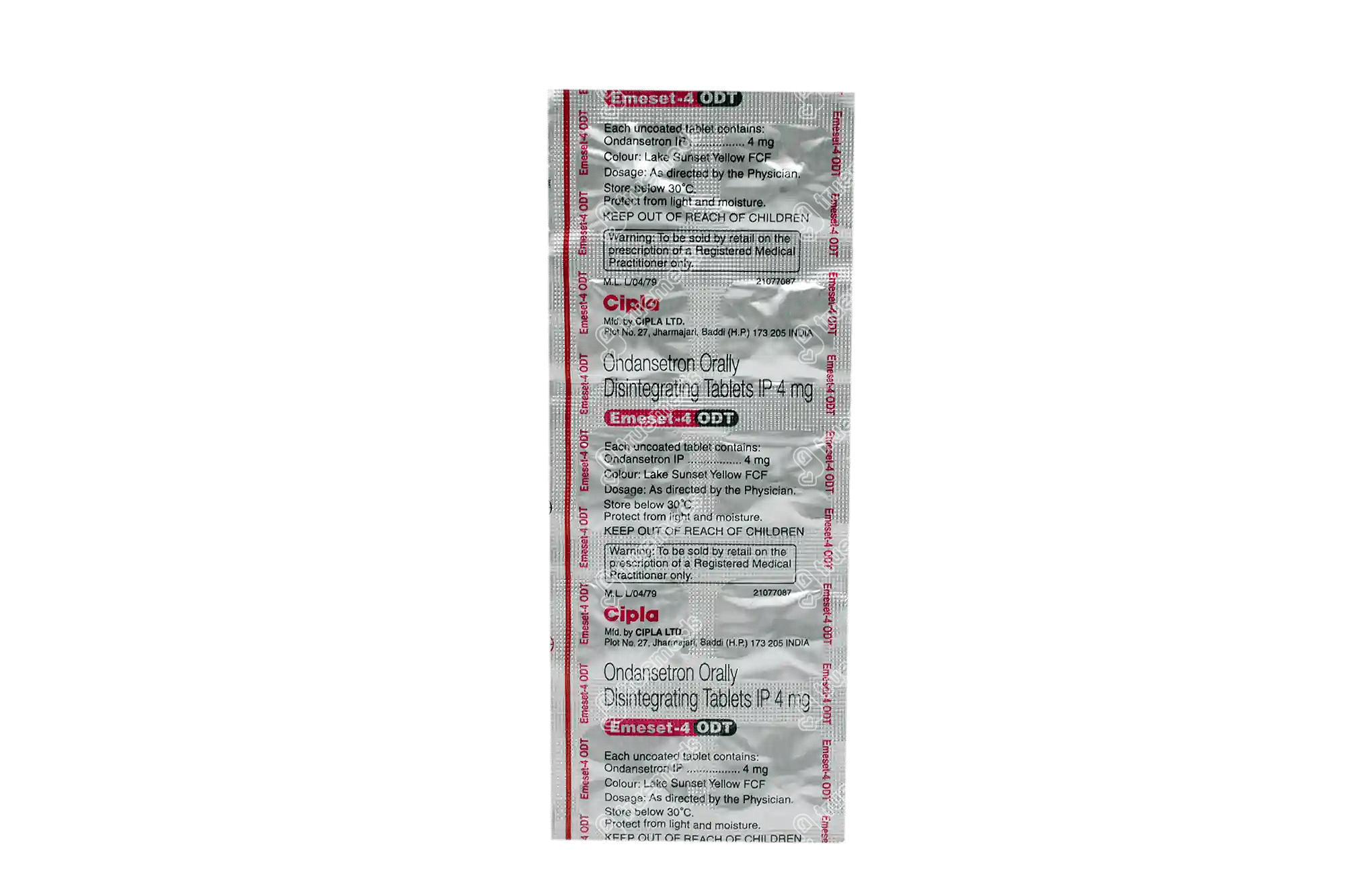 Emeset Odt 4 Mg Tablet 10 - Uses, Side Effects, Dosage, Price | Truemeds