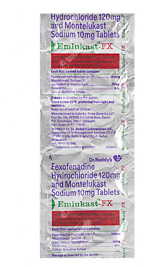 Emlukast Fx 10/120 MG Tablet 10