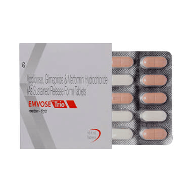 Emvose Trio Tablet 10: Uses, Side Effects, Price & Substitutes
