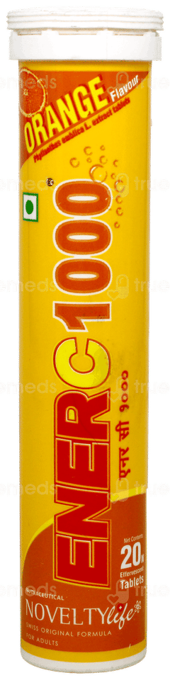 Enerc 1000 Orange Flavour Effervescent Tablet 20 Enerc 1000 Orange Flavour Effervescent Tablet 20
