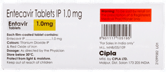 Entavir 1.0mg Tablet 10 Entavir 1.0mg Tablet 10