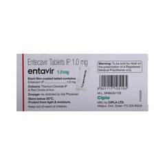 Entavir 1.0mg Tablet 10