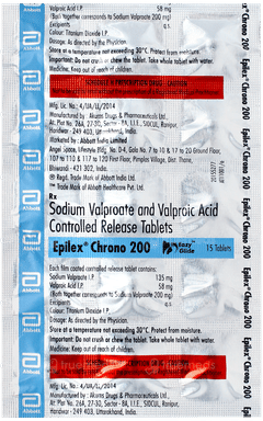 Epilex Chrono 200 Tablet 15 Epilex Chrono 200 Tablet 15