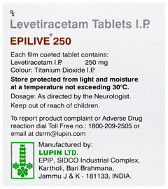 Epilive 250 Tablet 15