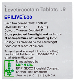 Epilive 500 Tablet 15 Epilive 500 Tablet 15