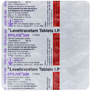 Epilive 500 Tablet 15
