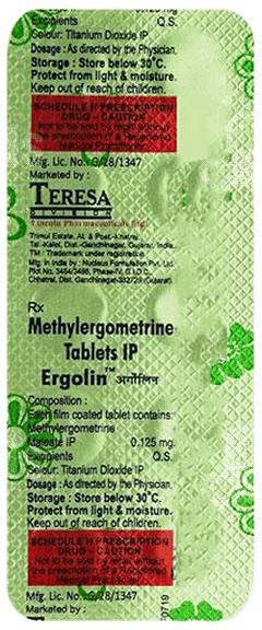 Ergolin 0.125 Mg Tablet 10 Ergolin 0.125 Mg Tablet 10
