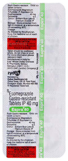 Espra 40 Tablet 10 Espra 40 Tablet 10