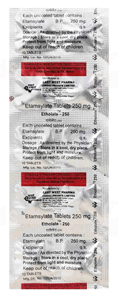 Etholate 250 Mg Tablet 10