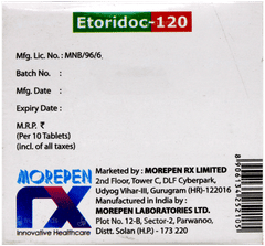 Etoridoc 120 Tablet 10 Etoridoc 120 Tablet 10