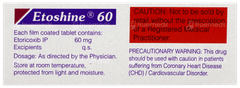 Etoshine 60 Tablet 10 Etoshine 60 Tablet 10