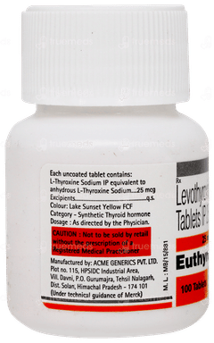 Euthyrox 25 Tablet 100