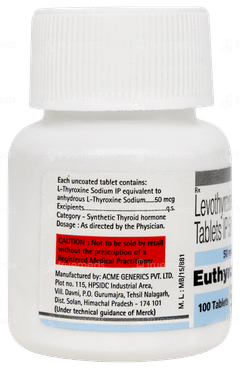 Euthyrox 50 Tablet 100 Euthyrox 50 Tablet 100