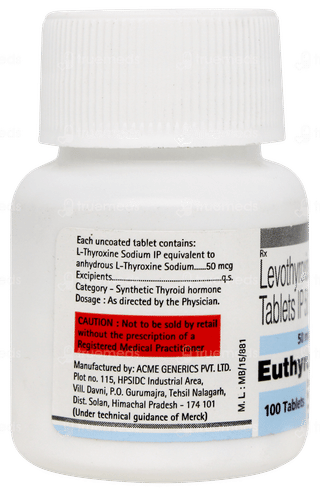 Euthyrox 50 Tablet 100