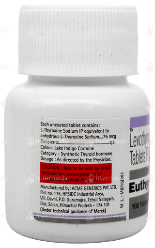 Euthyrox 75 Tablet 100