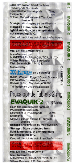 Evaquik 2 Tablet 10 Evaquik 2 Tablet 10