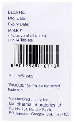 Famocid 20 Tablet 14 Famocid 20 Tablet 14
