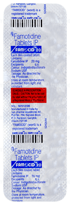 Famocid 20 Tablet 14 Famocid 20 Tablet 14