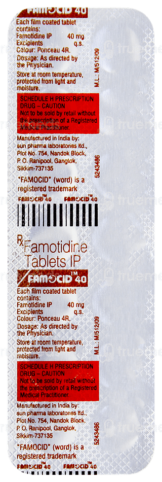 Famocid 40 Tablet 14