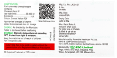 Fdc D3 60k Chewable Tablet 8