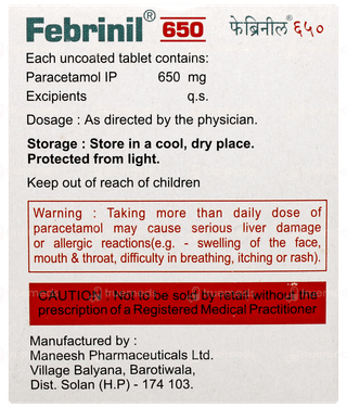 Febrinil 650 Tablet 15