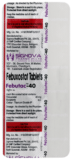 Febutac 40mg Tablet 10