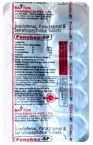 Fenobax-Sp 100/325/15 Mg Tablet 10
