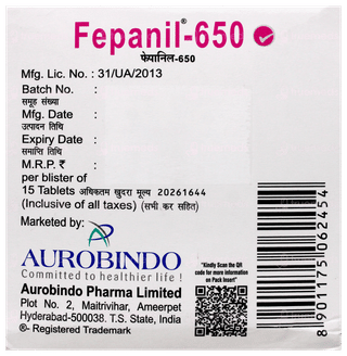 Fepanil 650 Tablet 15