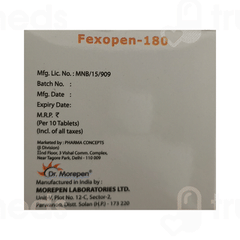 Fexopen 180 Tablet 10