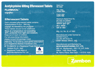Fluimucil Lemon Flavour Effervescent Tablet 6