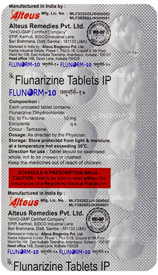 Flunorm 10 Tablet 15