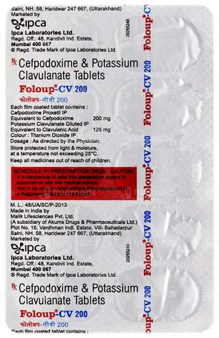 Foloup Cv 200 Tablet 10