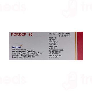 Fordep 25Mg Tablet 10