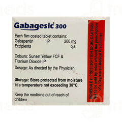Gabagesic 300 Tablet 10 Gabagesic 300 Tablet 10