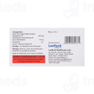 Gabanyl Nt 400/10 MG Tablet 10