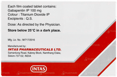 Gabapin 100 Tablet 15 Gabapin 100 Tablet 15