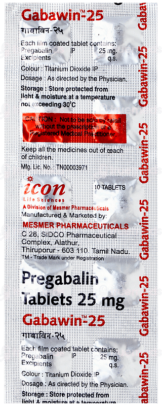 Gabawin 25 Tablet 10