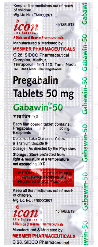 Gabawin 50 Tablet 10