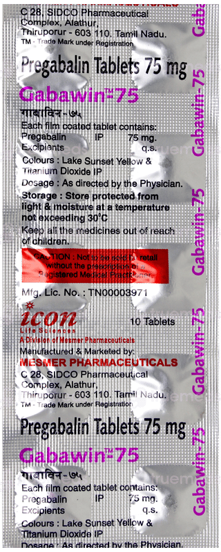 Gabawin 75 Tablet 10
