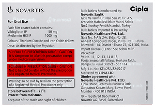 Galvus Met 50mg/1000mg Tablet 15