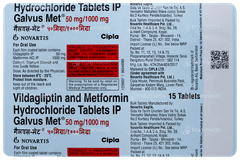 Galvus Met 50mg/1000mg Tablet 15 Galvus Met 50mg/1000mg Tablet 15